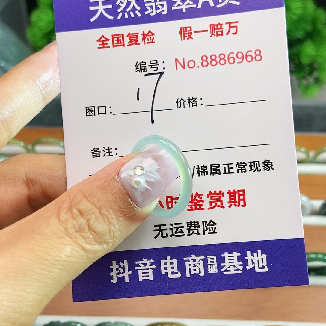 翡翠戒圈未镶嵌6968......