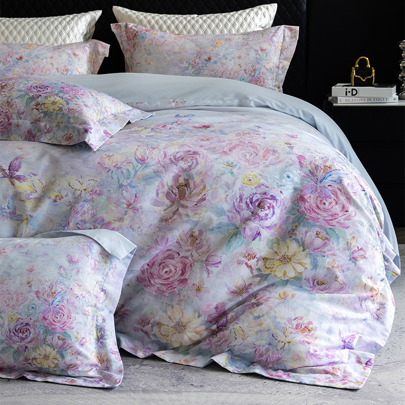 喜兹 花间漫舞 全棉磨毛数码印花四件套 套框压边工艺床上用品