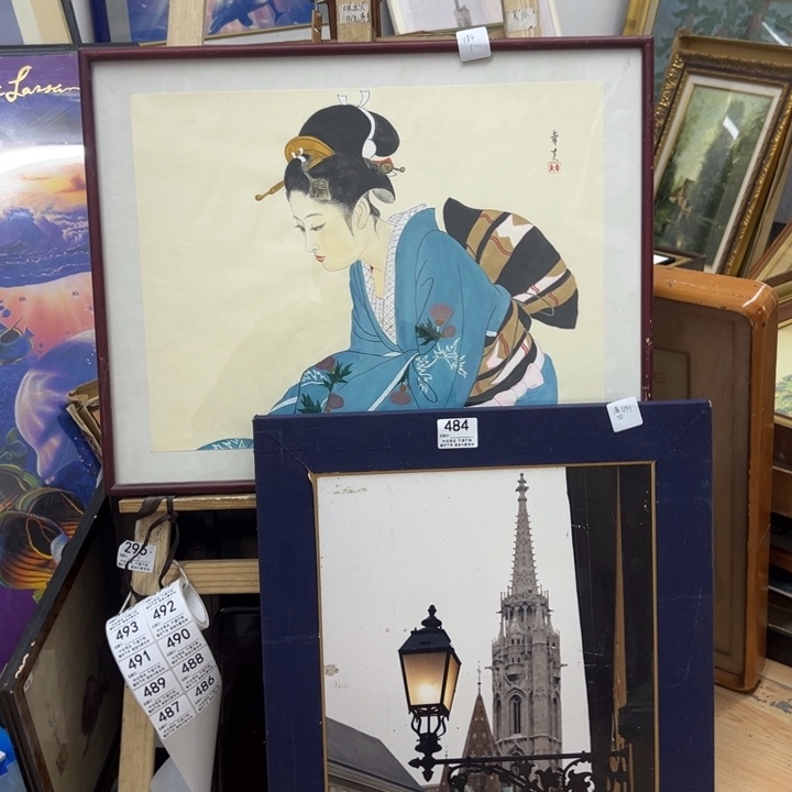 浪***恒版画中古商品484哈哈哈