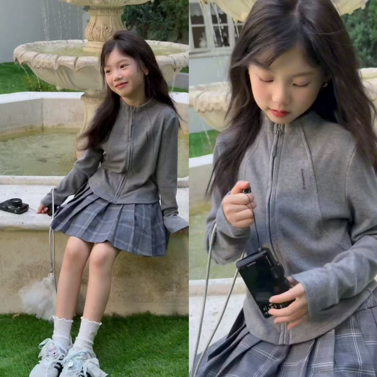 【2025秋季新款】韩版休闲风儿童运动外套V0758