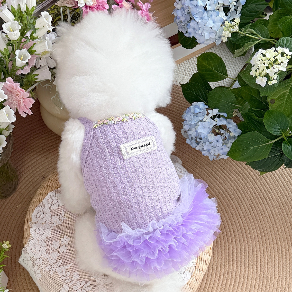 宠物纱裙猫咪衣服春夏季结婚纱礼服芭蕾泰迪狗狗生日蓬蓬裙公主裙