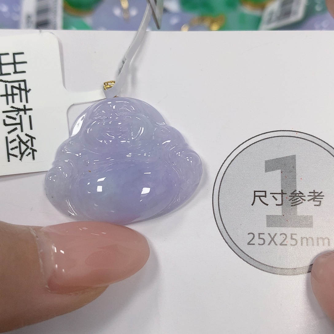 翡翠18K金镶嵌颈饰天然翡翠a货 百元以上9米证书费自理