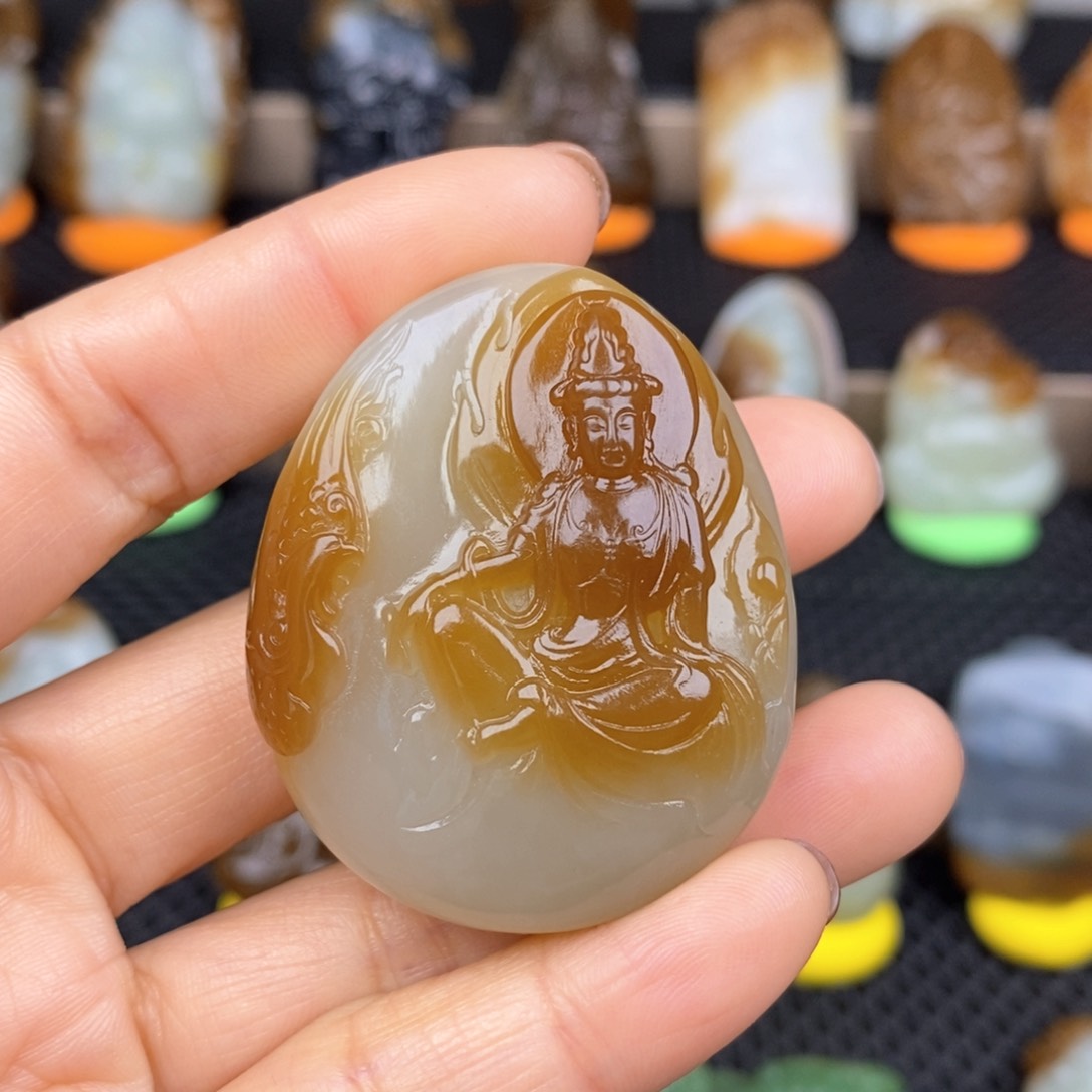 和田玉颈饰未镶嵌存***无