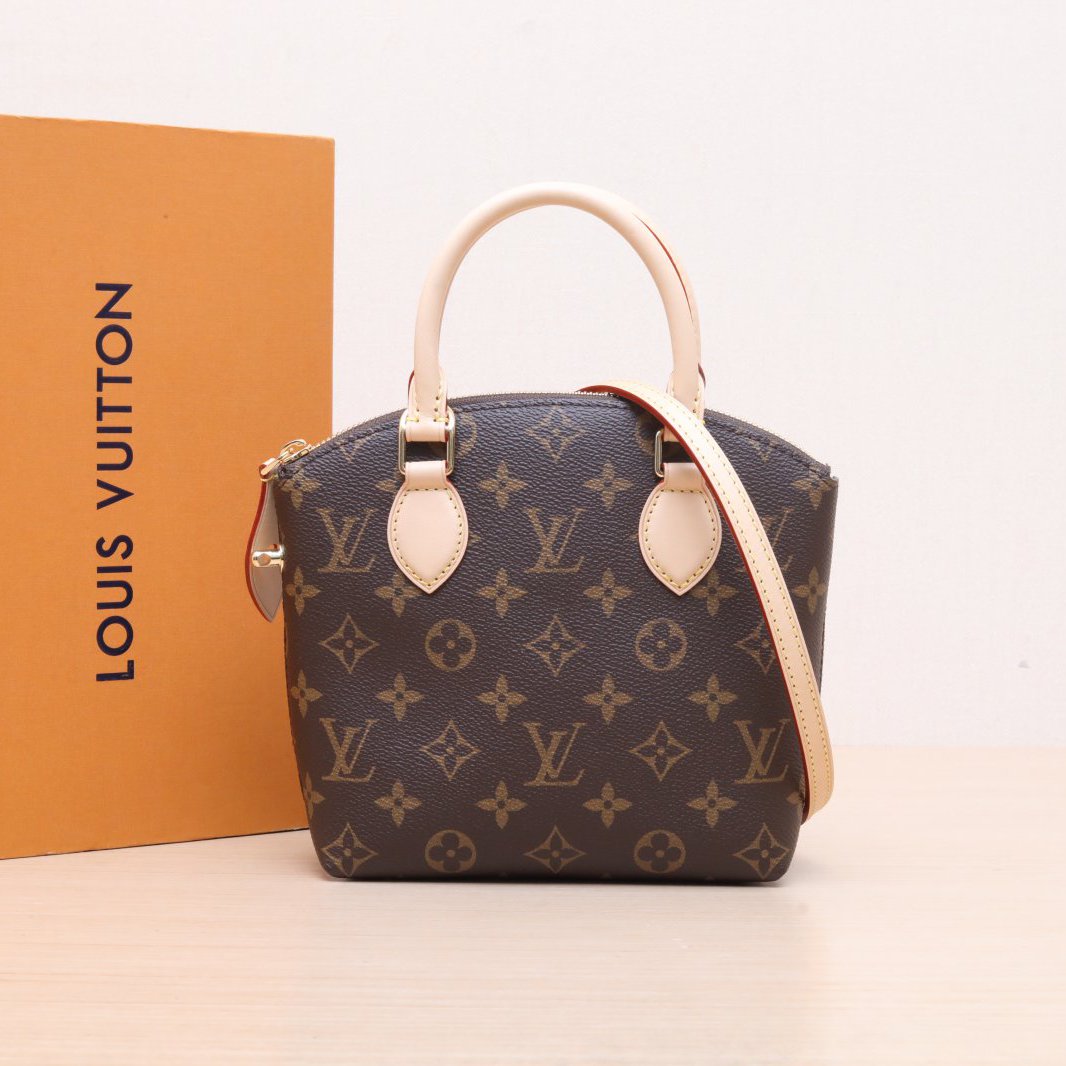 99新 LouisVuitton/路易威登 小花佳珊 Lockit BB字母徽标拉链