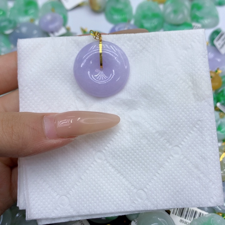 颈饰18K金镶嵌翡翠11111111111