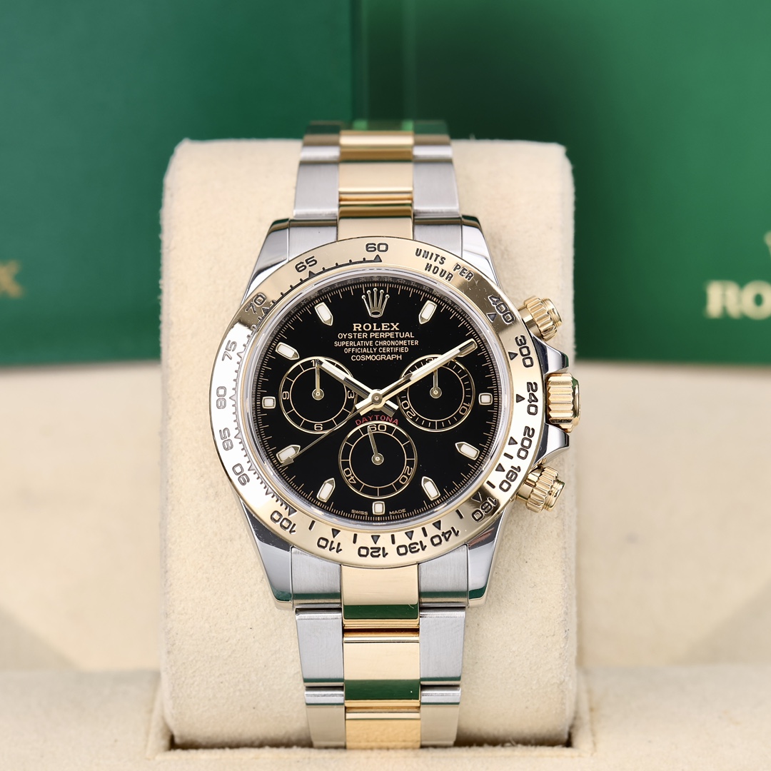 95新 Rolex/劳力士 116503黑盘 间黄金表节 40mm 2020年9月保卡