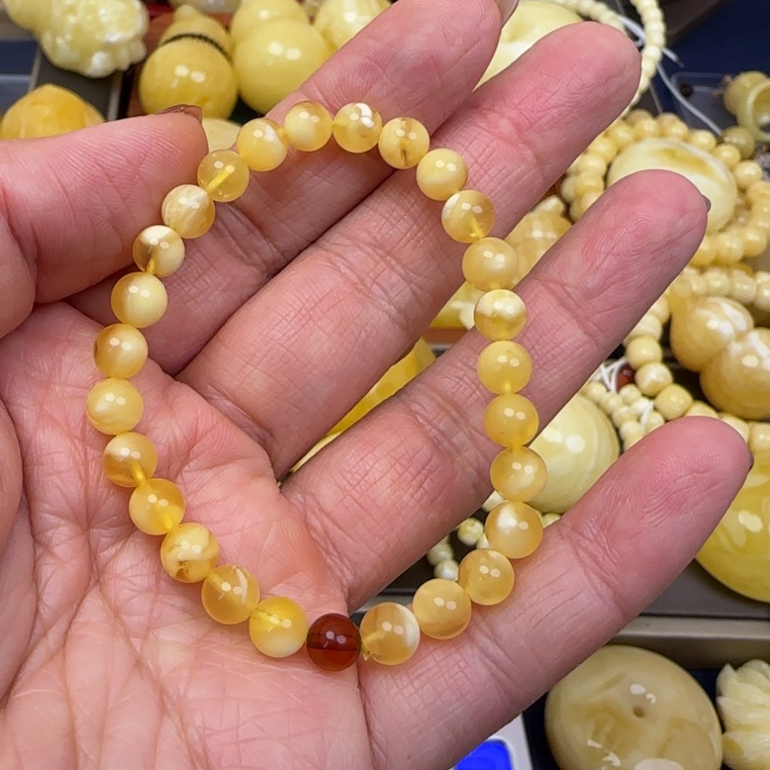 蜜蜡颈饰未镶嵌天然蜜蜡