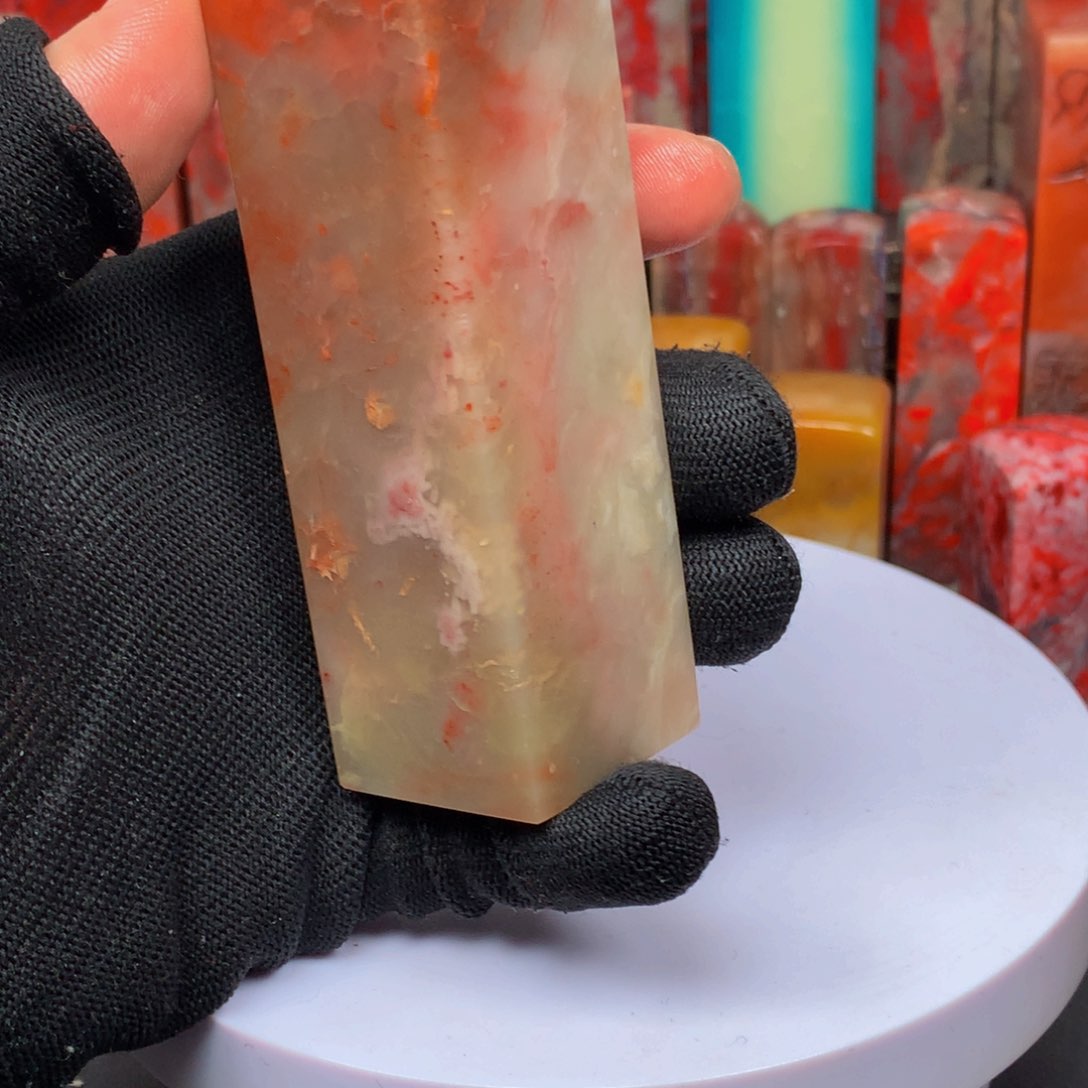 昌化石红花冻印章