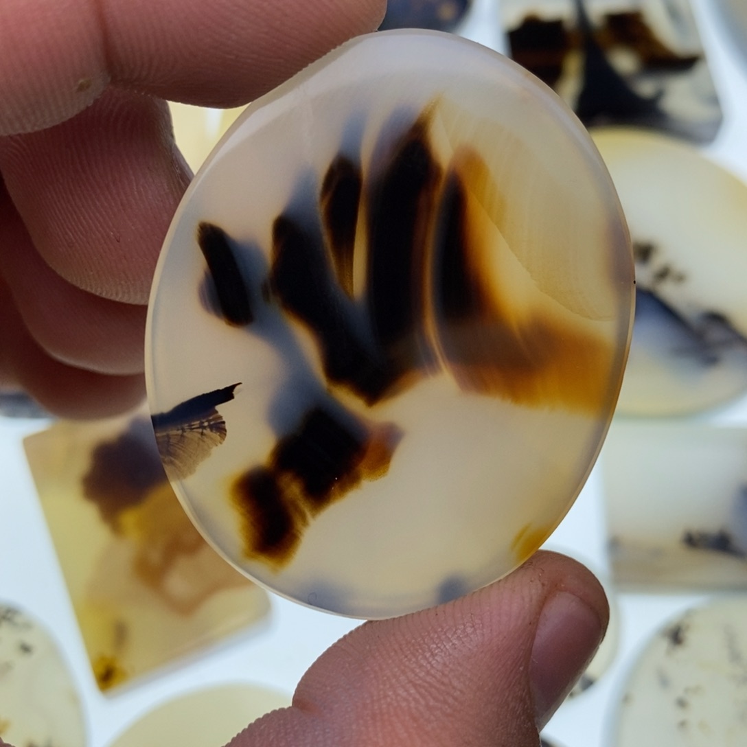 玛瑙/玉髓牌子足银镀金镶嵌