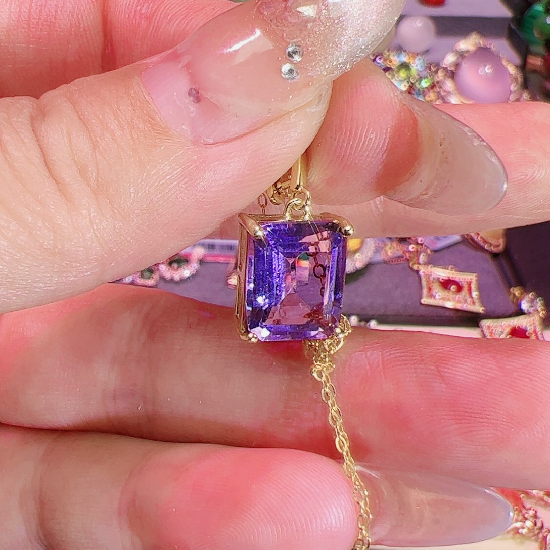 紫晶紫水晶银S925镶嵌