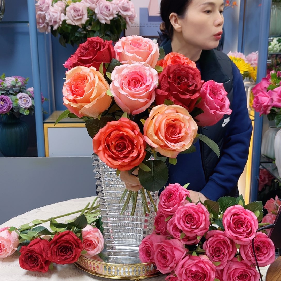 5色各2共10枝玫瑰