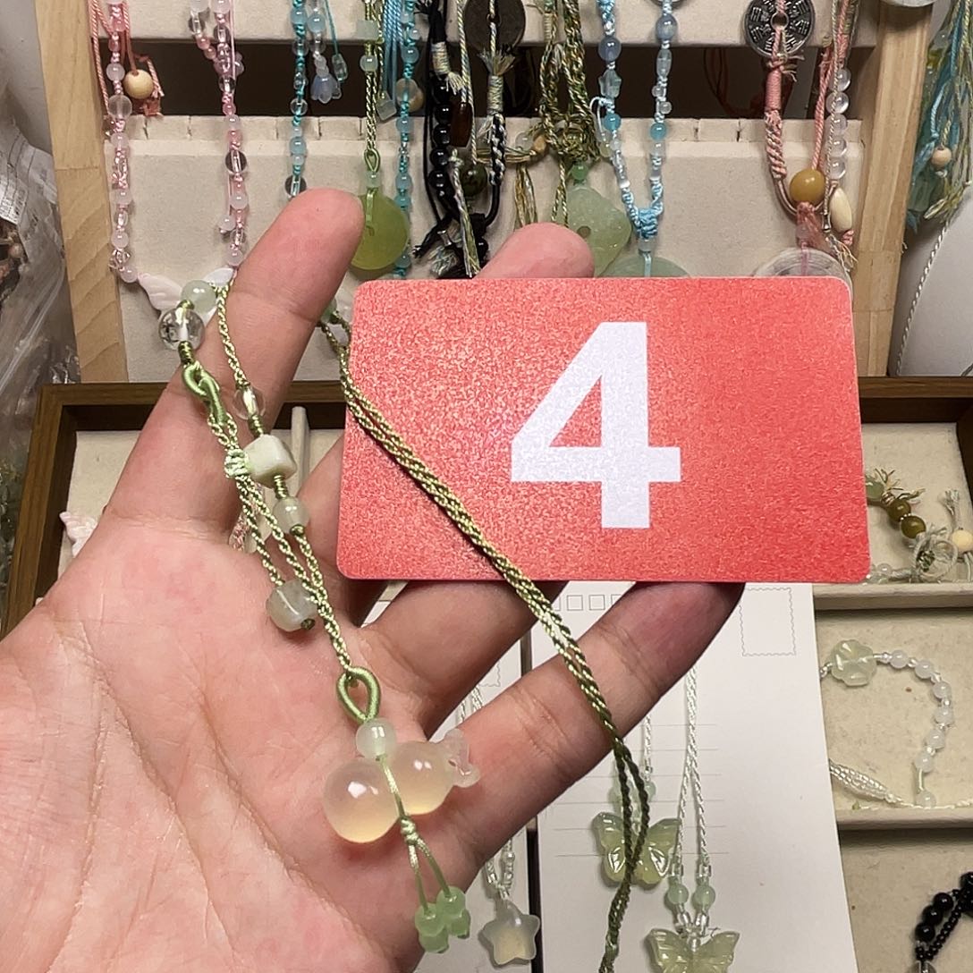 蛇纹石玉合金颈饰