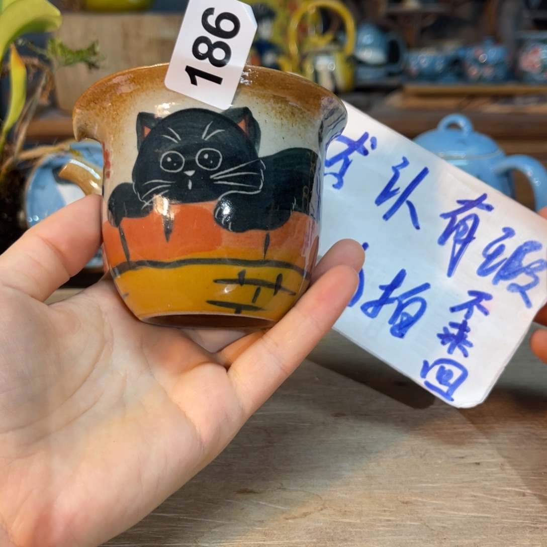 壶素浅陶瓷手工手绘