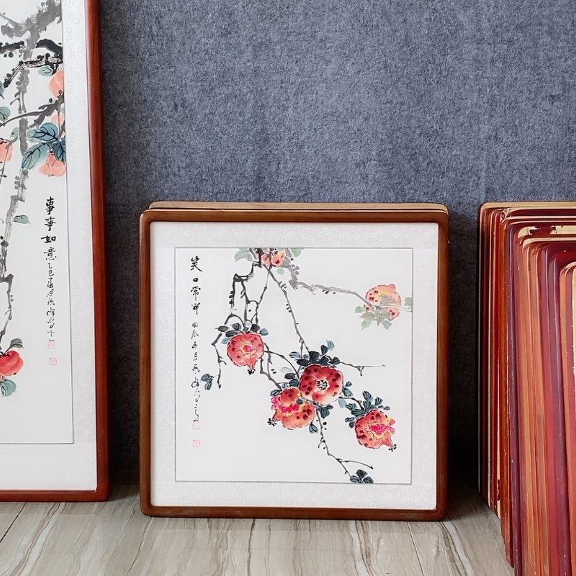 【闪购商品】国画书画作品带框65×65厘米