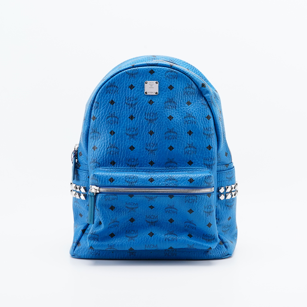 95新 MCM 【MCM专属】MCM 蓝色双肩包大号/BG23008158