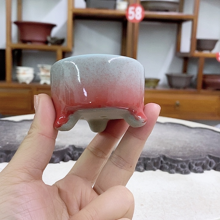 紫砂花盆瑕疵4-6。。。