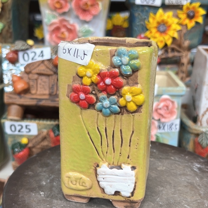 紫砂花盆粗陶材质多肉花盆