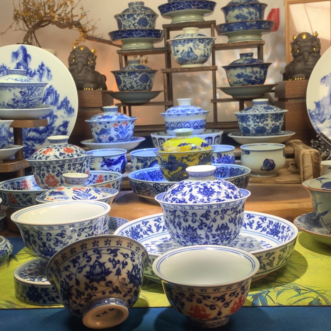 夏*示景德镇陶瓷永乐青花6件套