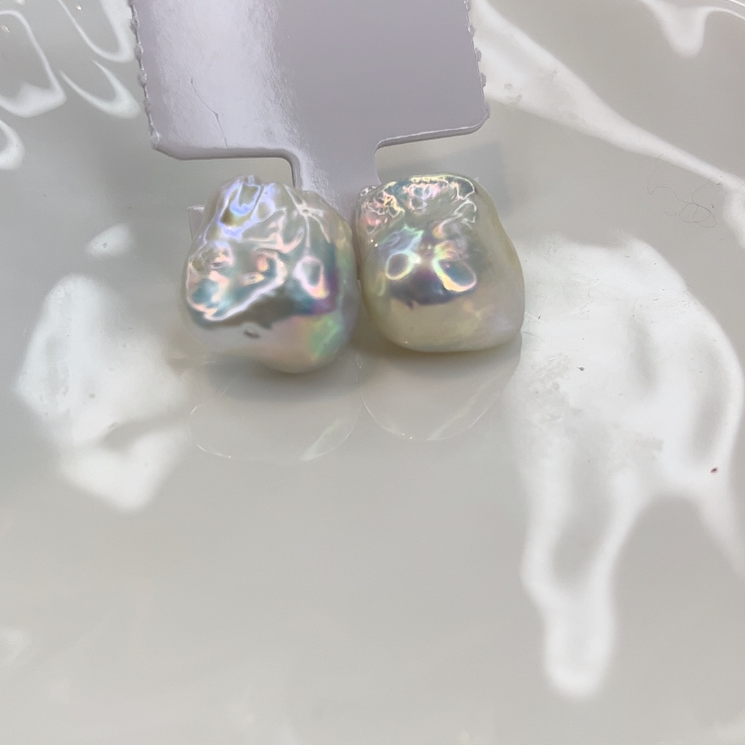 淡水珍珠耳饰银S925镶嵌