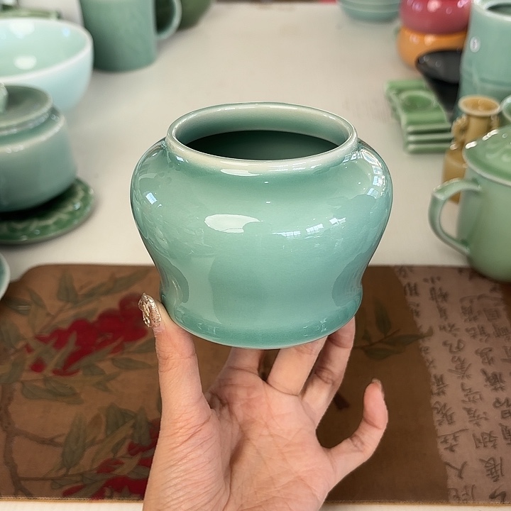 龙泉云间青瓷小米茶器