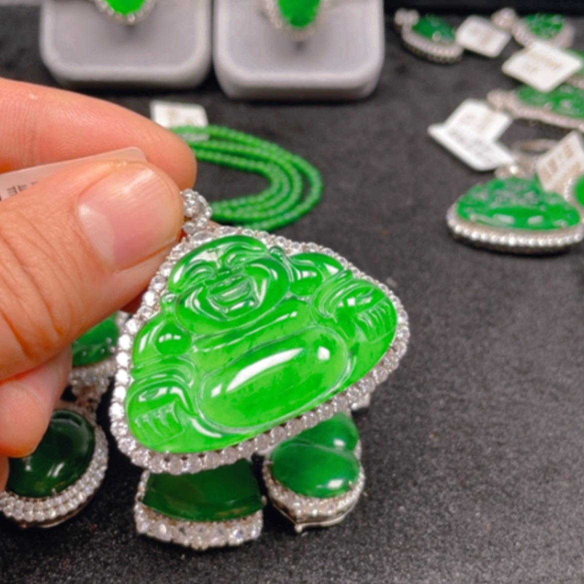 【闪购商品】翡翠颈饰银S925镶嵌吊坠