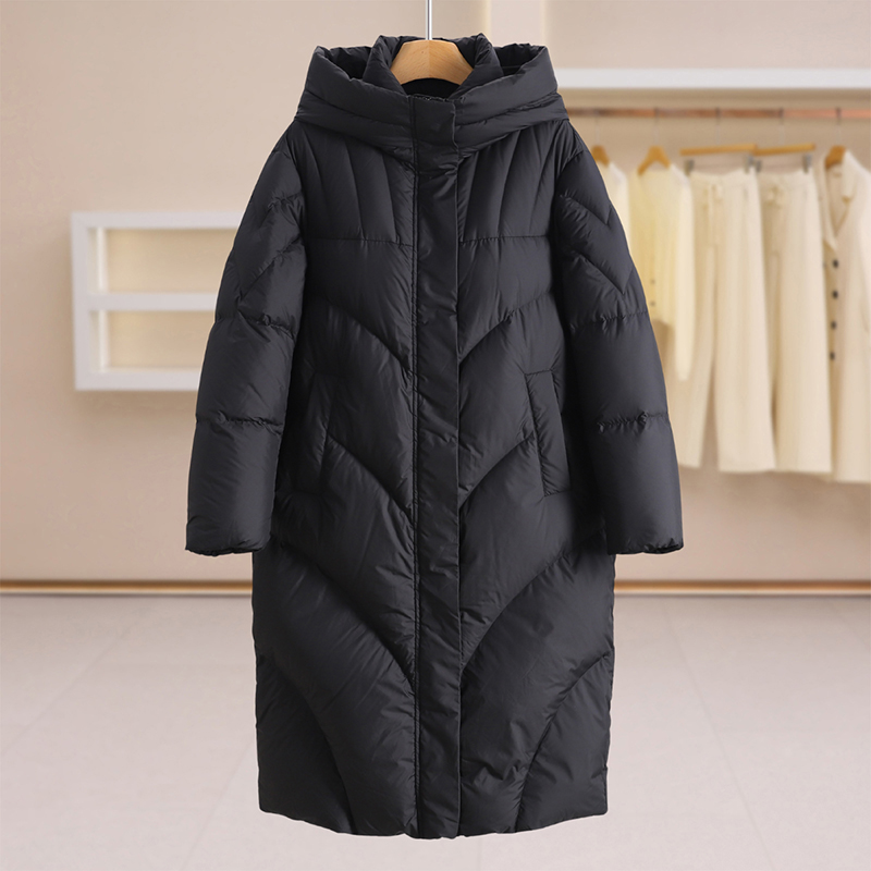 F6921-【叁】双拉链中长款保暖羽绒服#WSA58H037