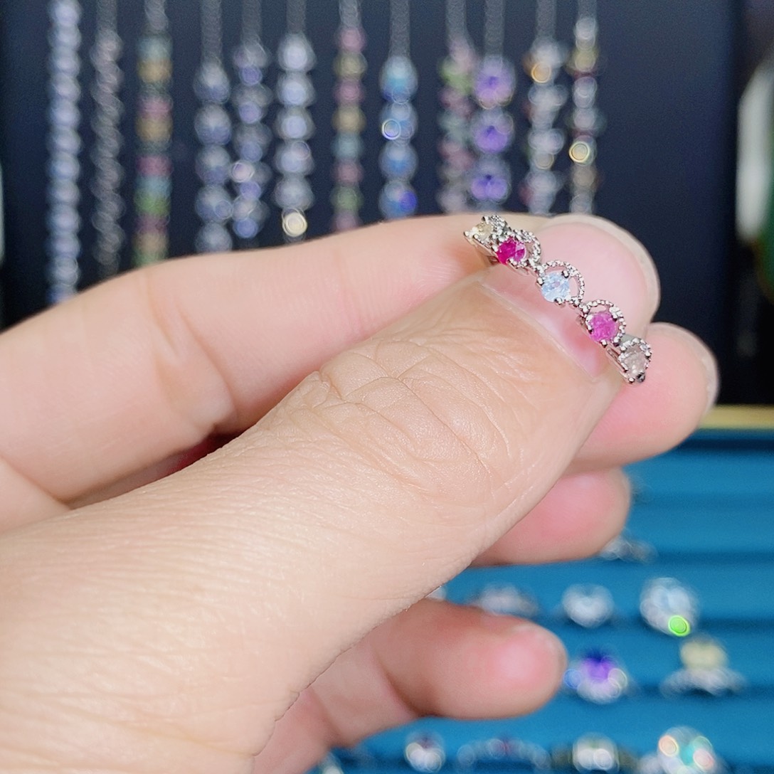 紫晶珠宝半成品银S925镶嵌