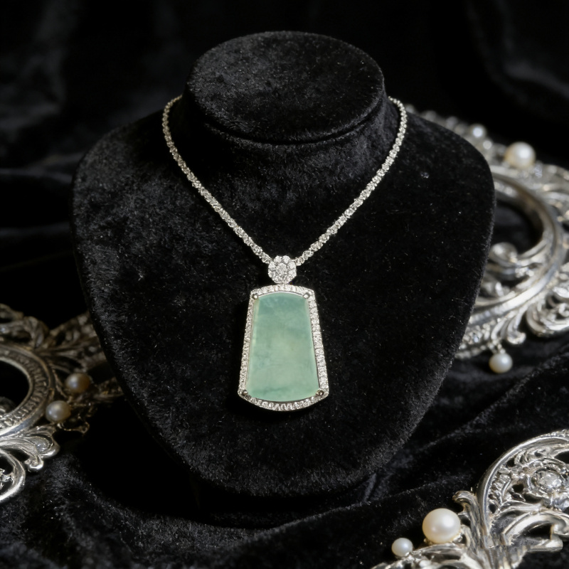 S053-天然 高端 大气 时尚翡翠  无事牌 吊坠（多样性发其一）