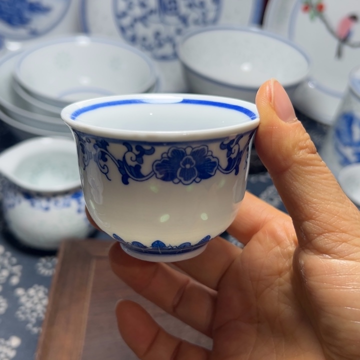 陶瓷80毫升玲珑小茶杯