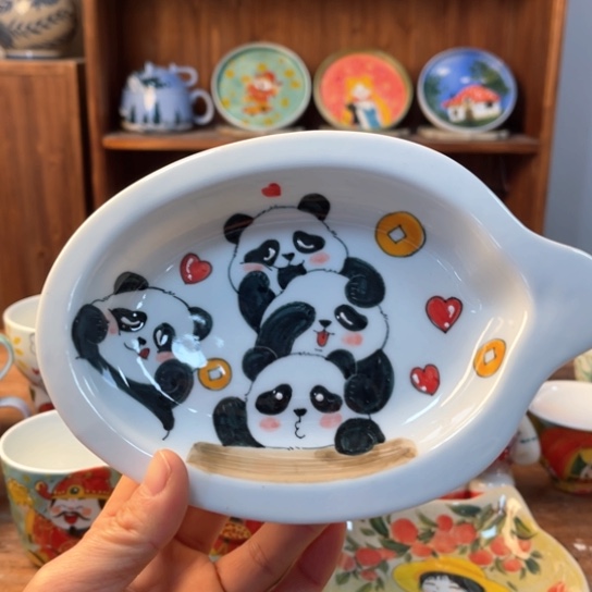 瓦当景德镇釉下手绘陶瓷