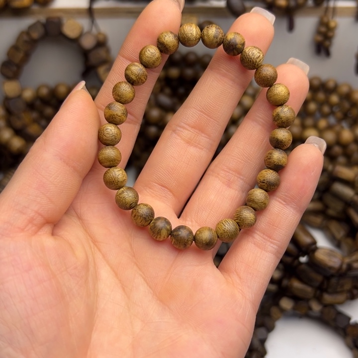 沉香沉香碎屑种植奇楠07圆珠单圈