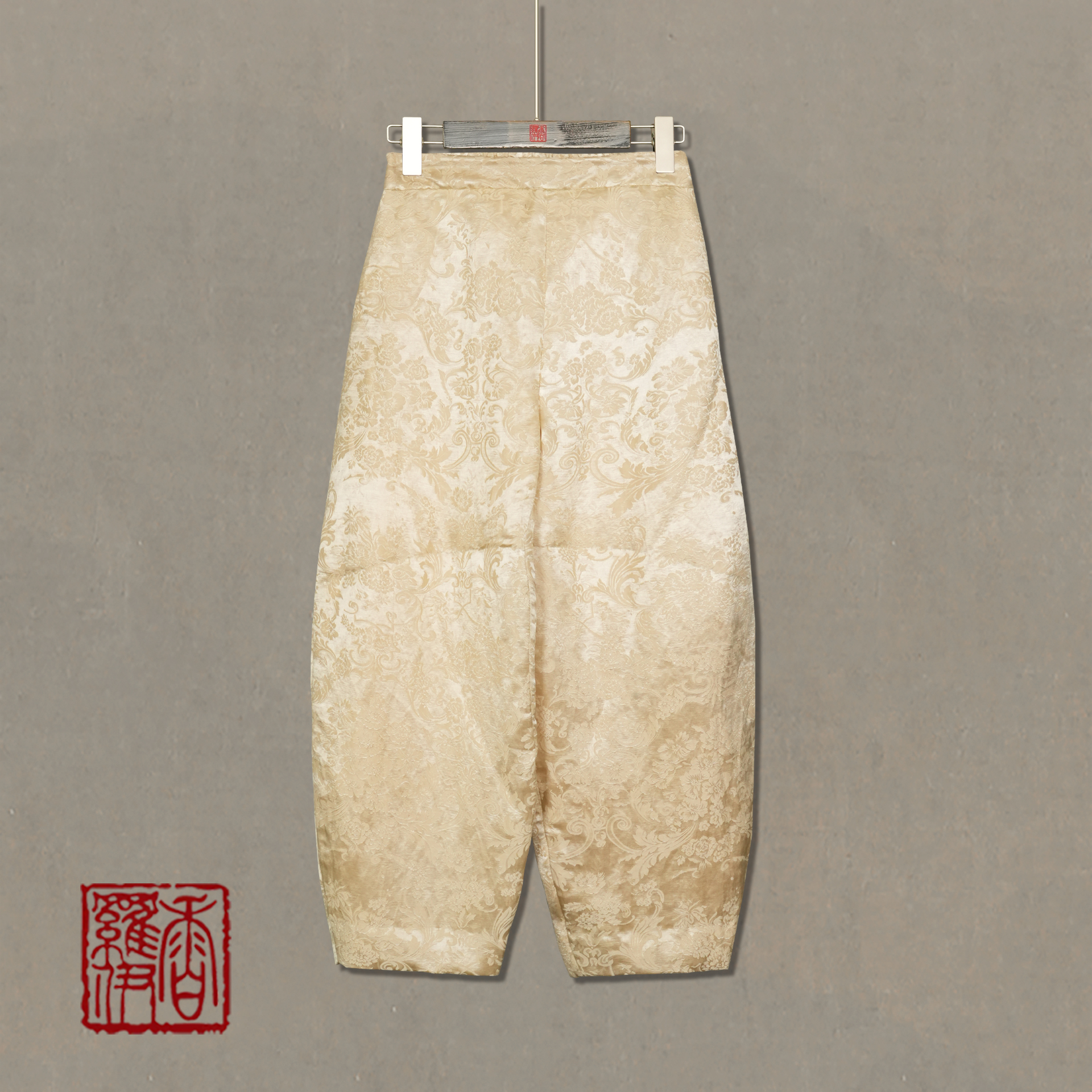 【云罗金缕】传统中式汉服提花裤子