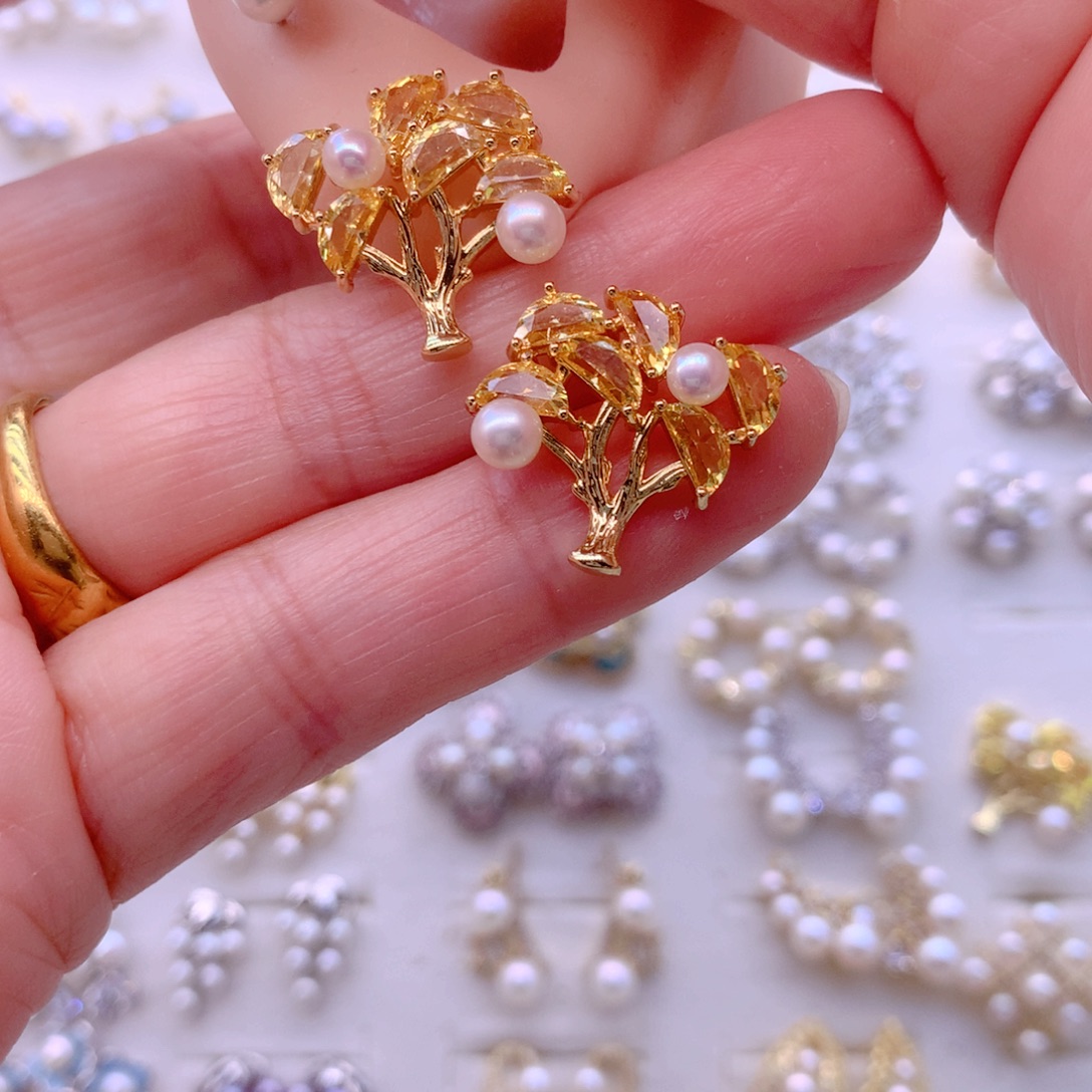 耳饰淡水珍珠合金