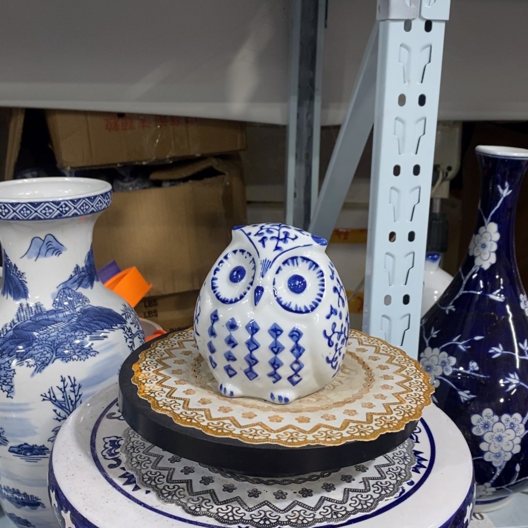 【闪购商品】摆件猫头鹰摆件花瓶