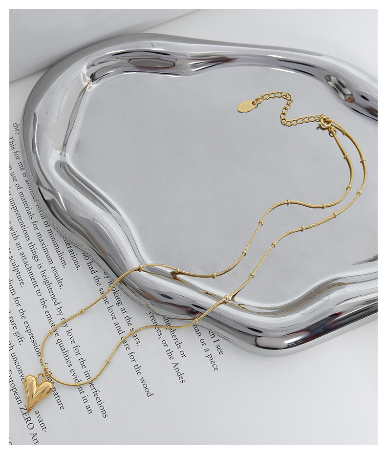 钛钢项链 ins小众设计迷你小桃心锁骨项链爱心吊坠 06