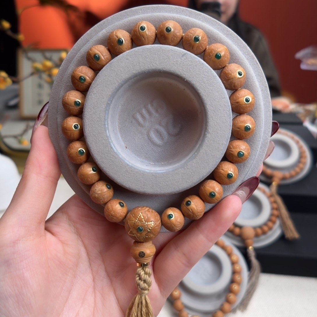 凤眼菩提手串奔**脱11mm铁籽单圈绿玛n新籽头货