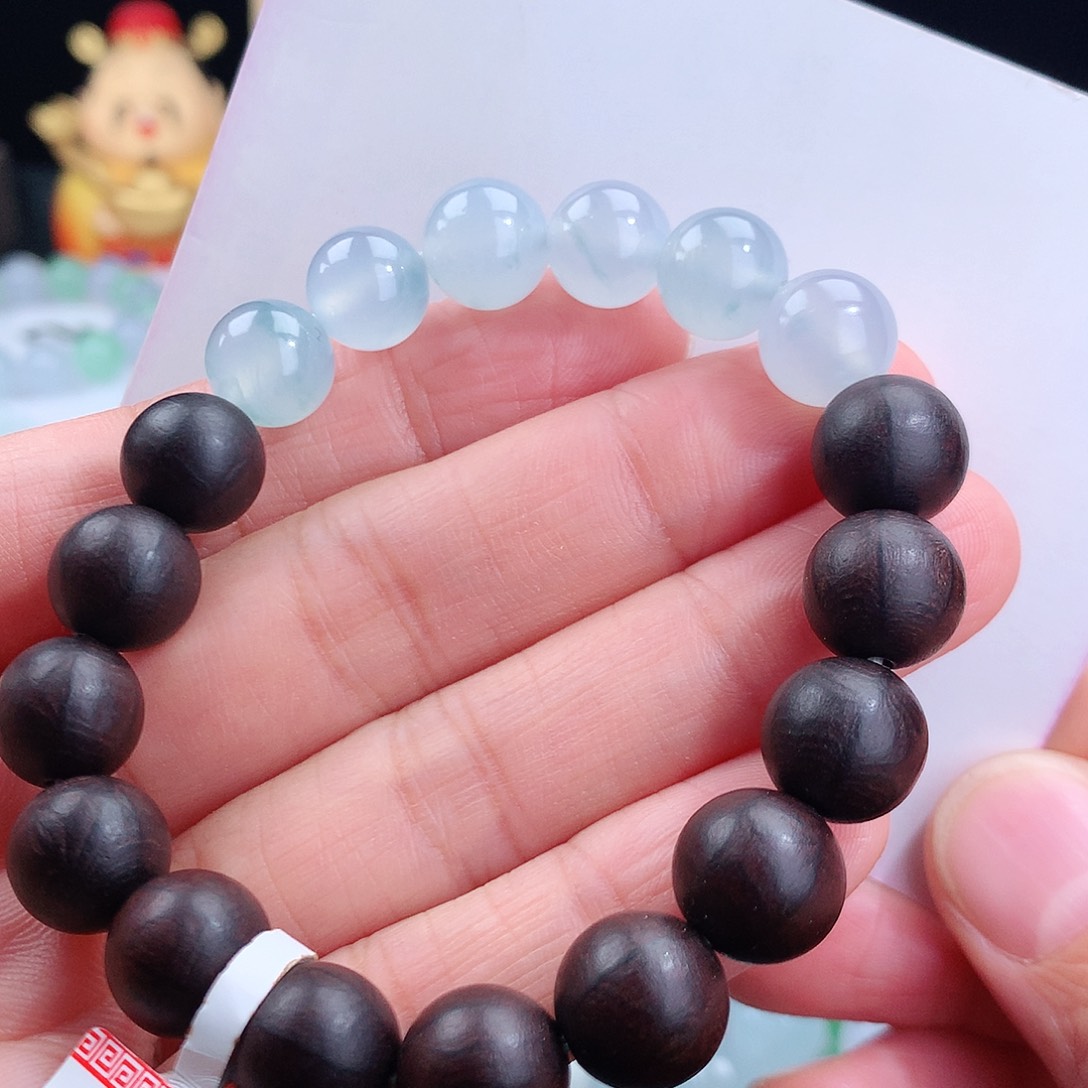 翡翠手链未镶嵌卡10mm