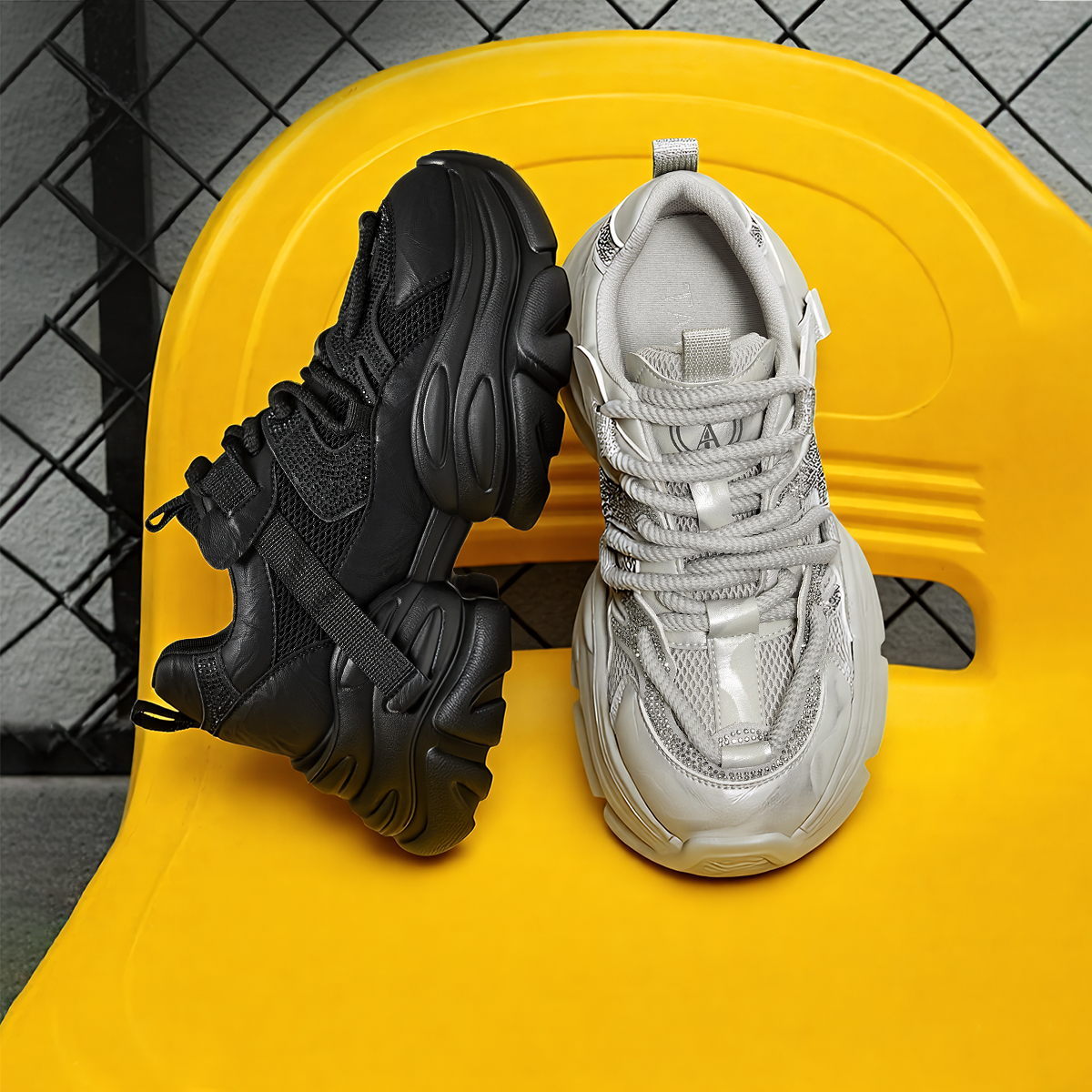 TATA他她2026春新款商场同款厚底增高老爹鞋潮酷休闲女鞋CY214AM6