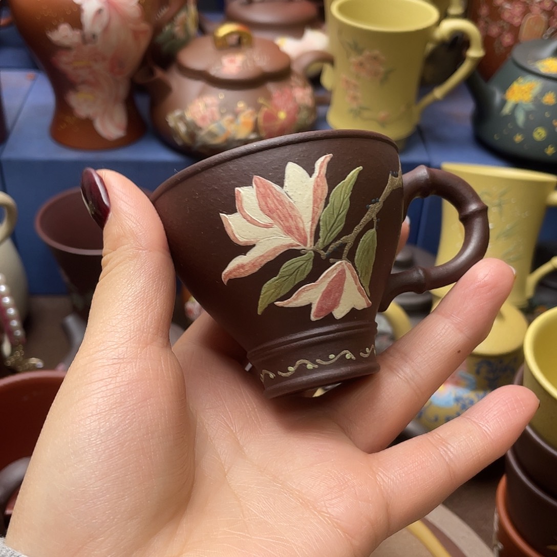 茶杯红泥紫砂主人杯100cc