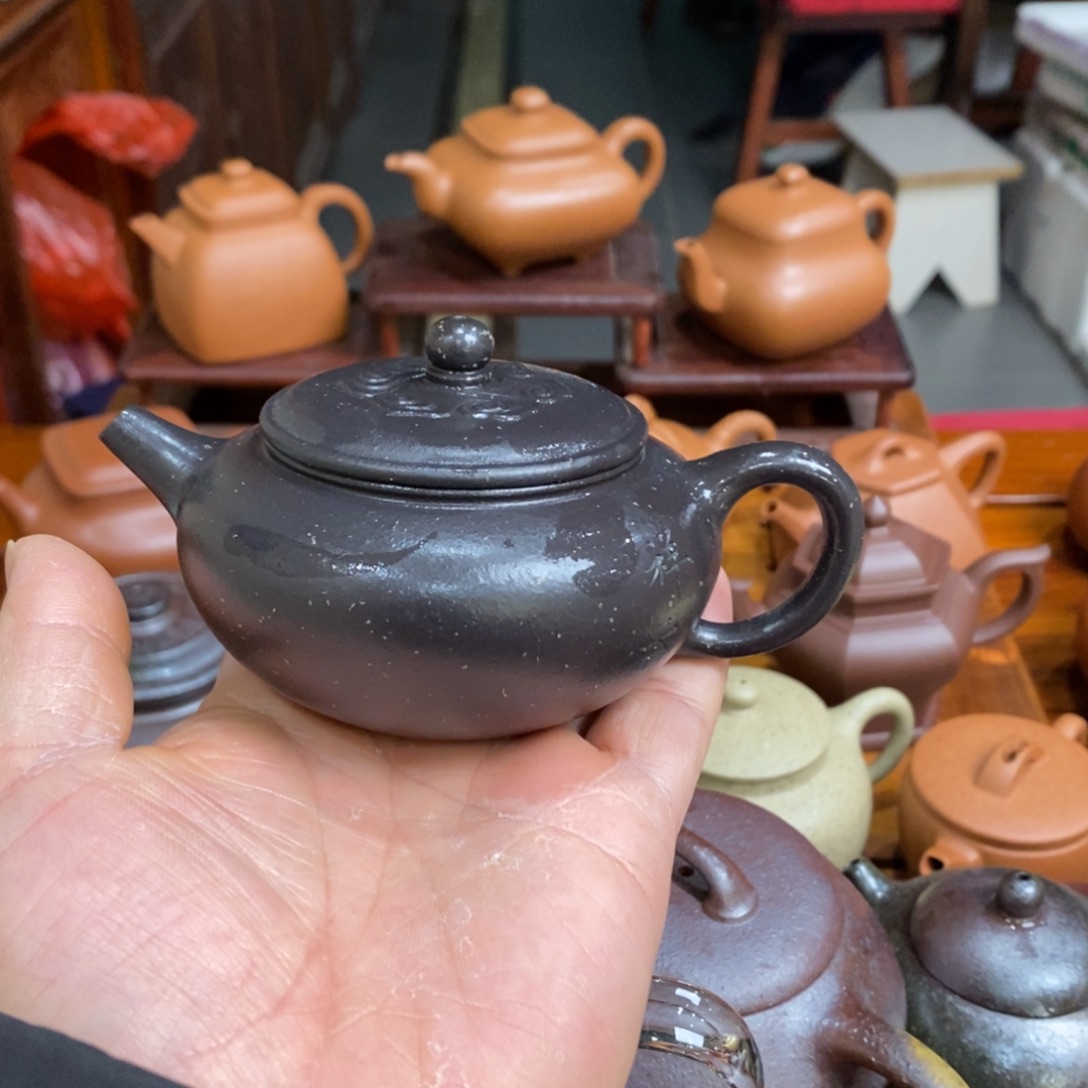 紫砂茶壶西砂壶青龙山乌泥祥云内砰