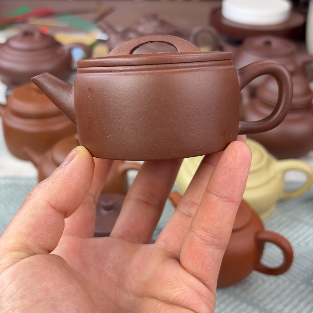 紫砂茶壶微瑕 汉瓦 紫泥 120cc
