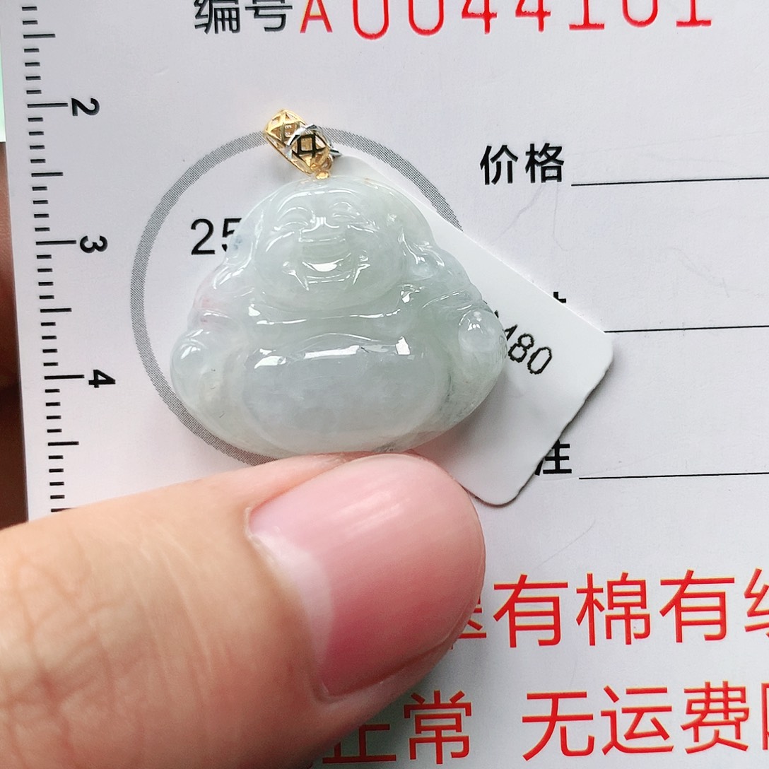 翡翠颈饰18K金镶嵌111111111