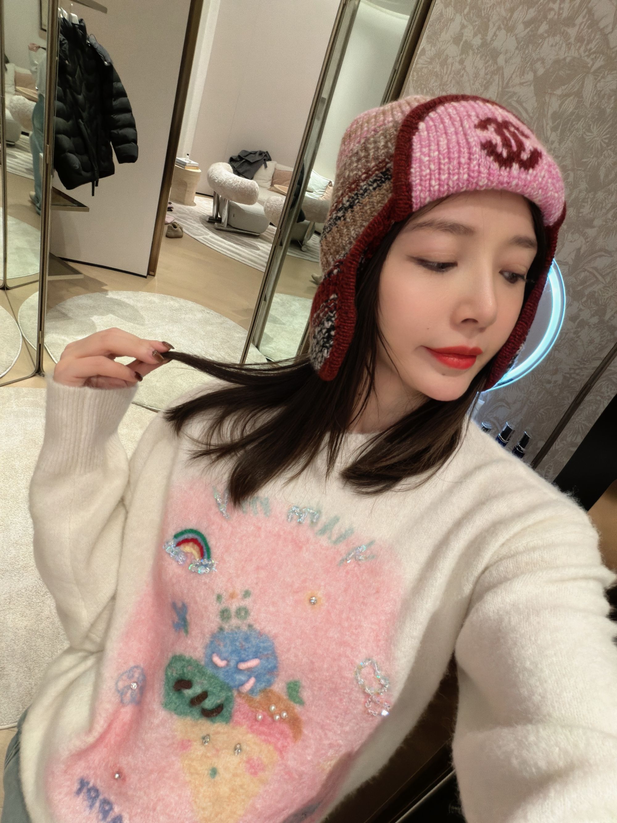 BETTERJOELAY -【情绪甜筒】羊毛时尚圆领套头毛衣休闲风WS922119