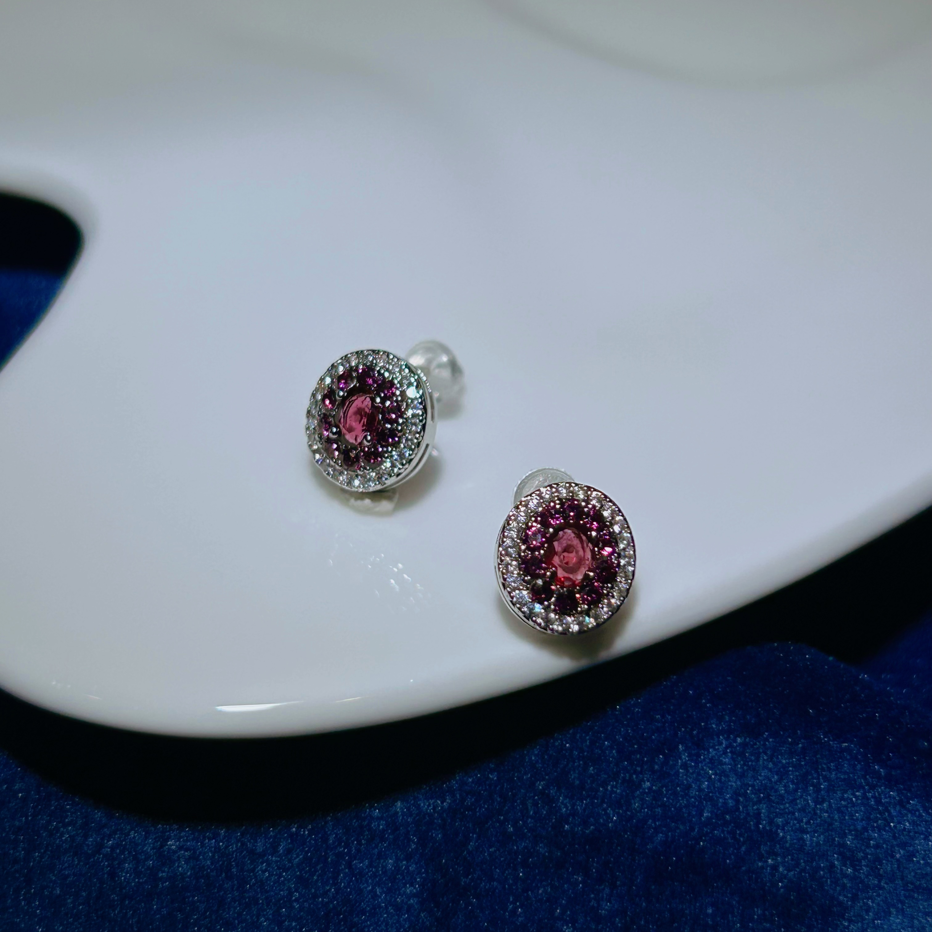 天然石榴石耳饰-SLS109