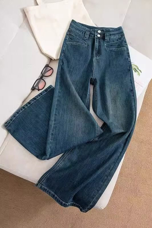 （直播间）非主图款春秋季大码高腰宽松显瘦拖地直筒裤