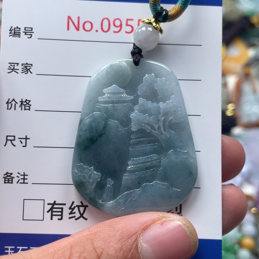 翡翠挂件未镶嵌翡玉缘翡翠挂件