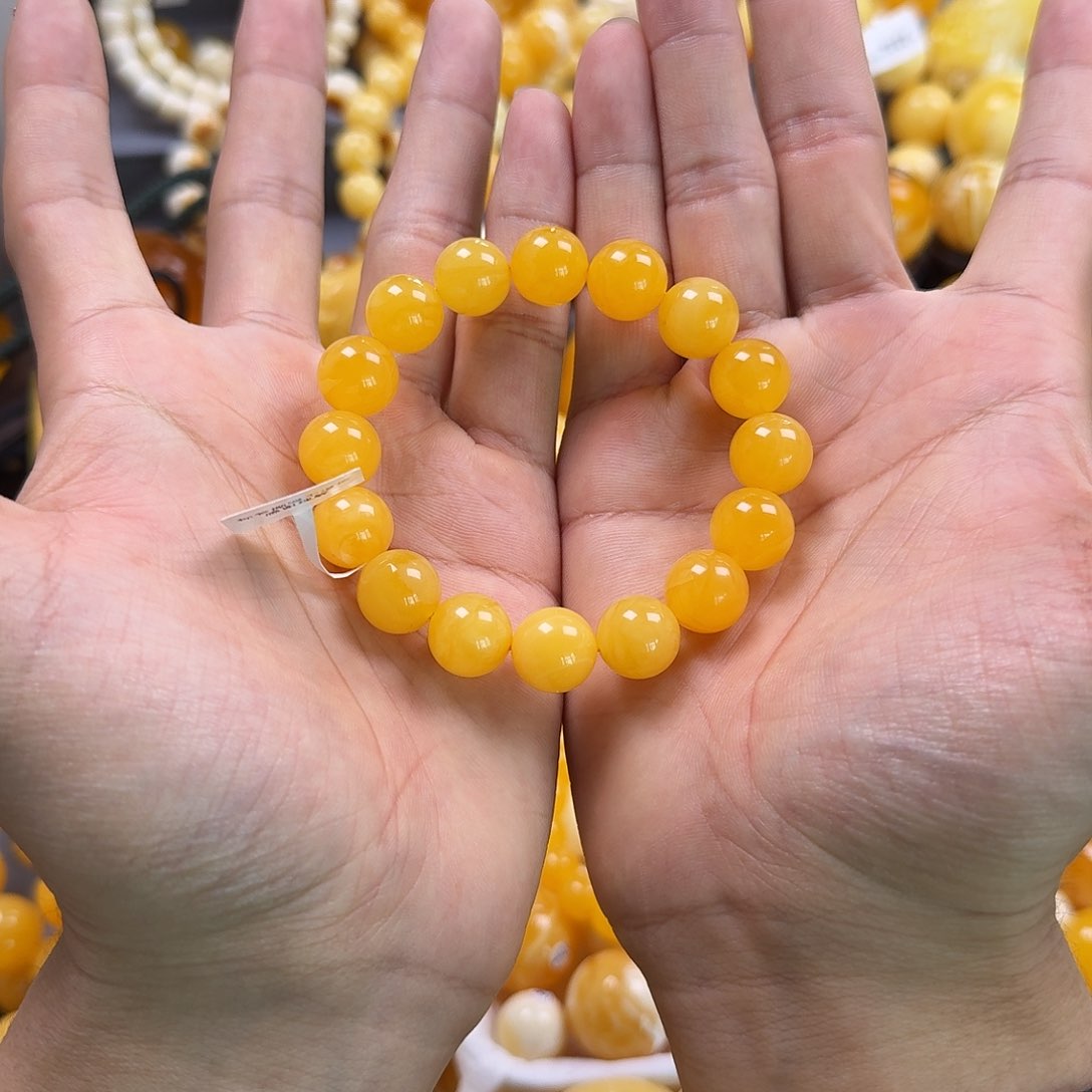 琥珀珠宝奇石未镶嵌12mm