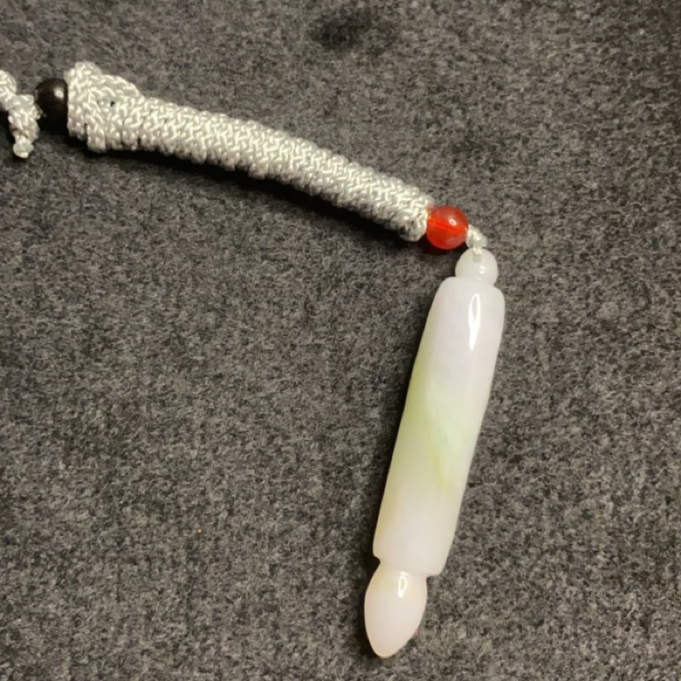 翡翠A货毛笔吊坠