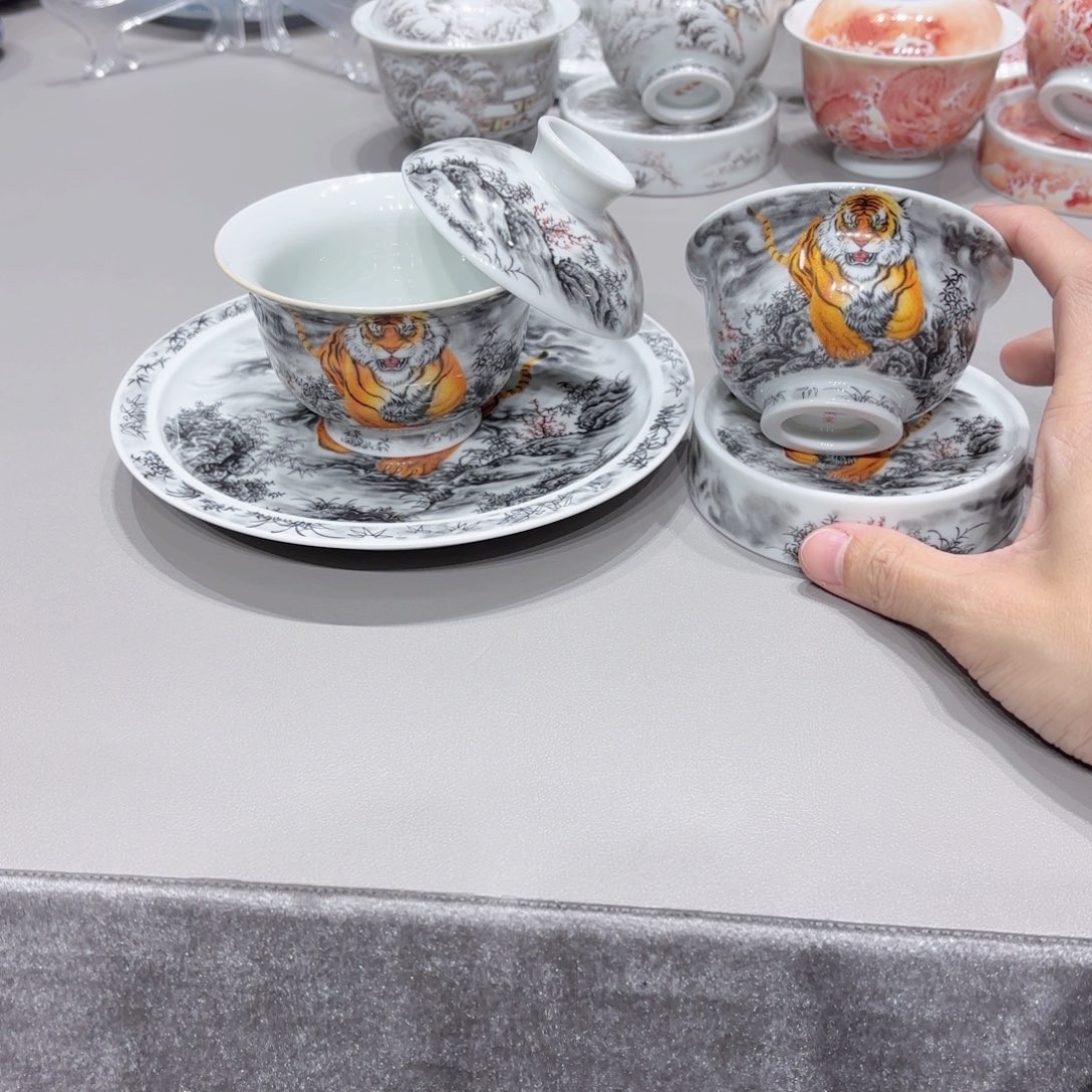 盖碗景德镇高温茶具