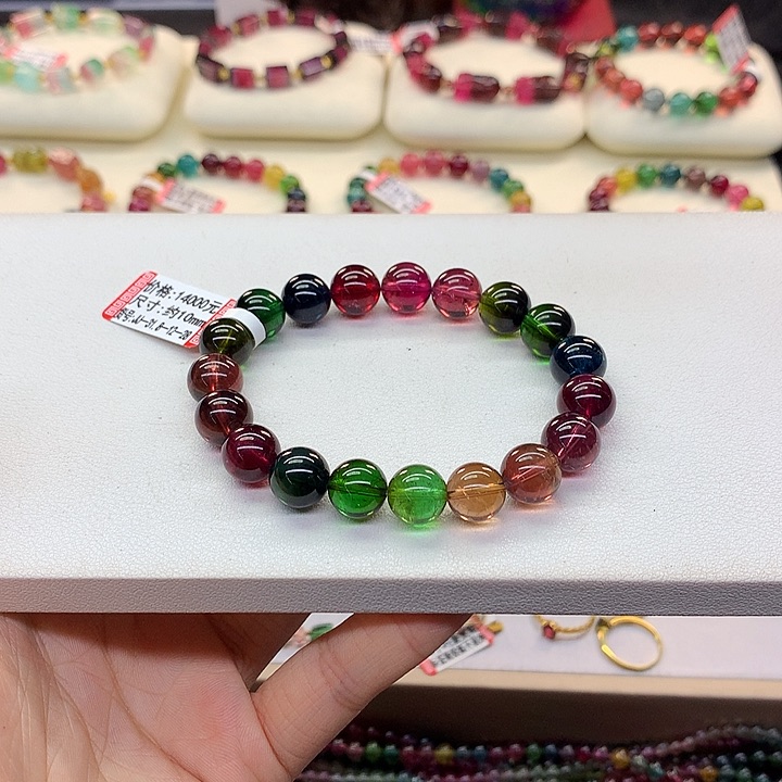 手链未镶嵌碧玺萌****)10.2/老矿浓艳。